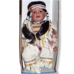 Royal Cathay Limited Edition Native American Porcelain Doll - 20"